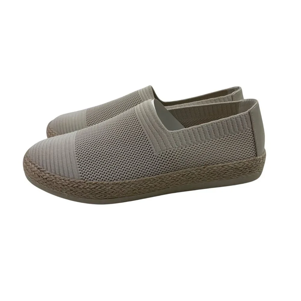 Falls Creek Erin Natural Knit Loafers Slip On Womens Size 9.5M - Picture 2 of 11